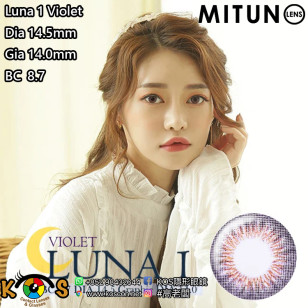 Mitunolens Luna 1 Violet ルナ1 バイオレット 1年用 14.5mm